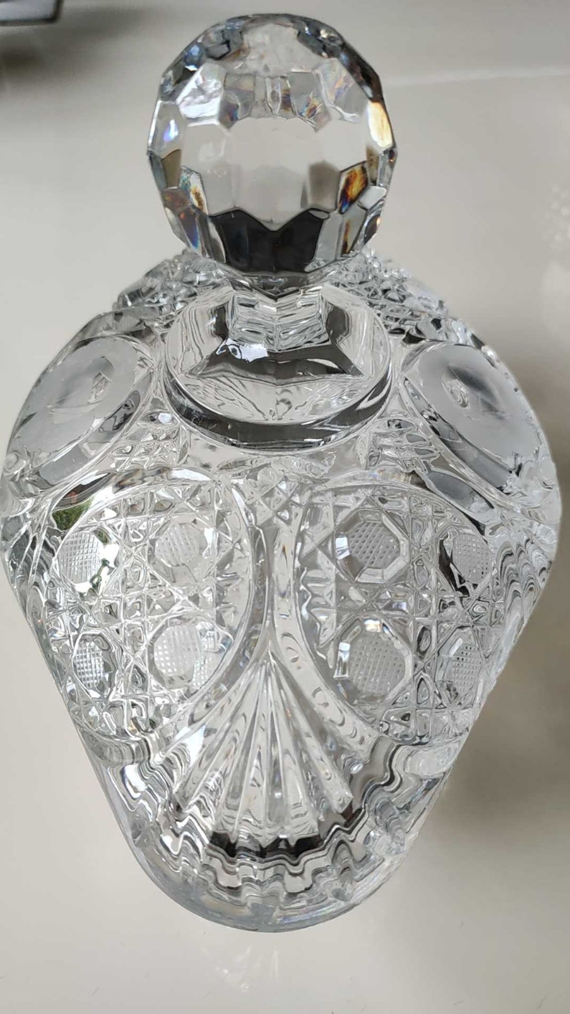 Bonbonnière stylé Boho tchèque en cristal de Bohème