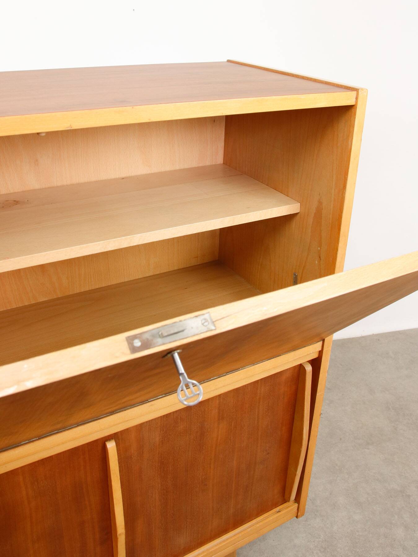 Mid-Century Modern Scandinavian Wooden Bar Cabinet, 1950s