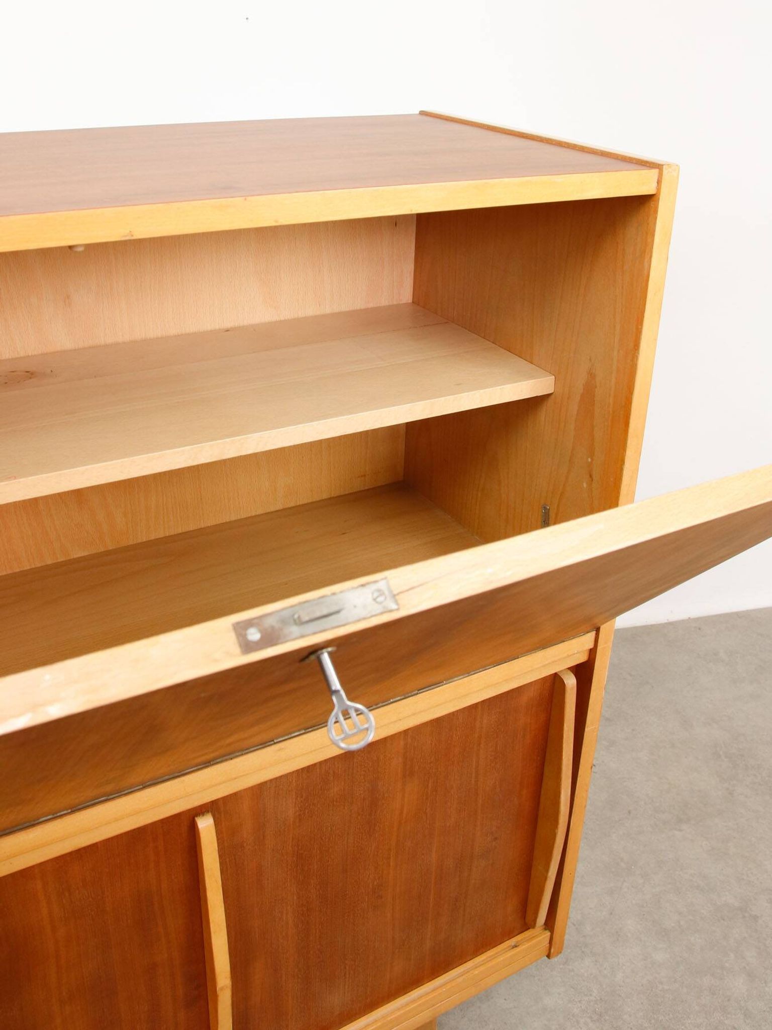 Mid-Century Modern Scandinavian Wooden Bar Cabinet, 1950s