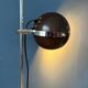Lampadaire globe oculaire marron de style spatial du milieu du siècle