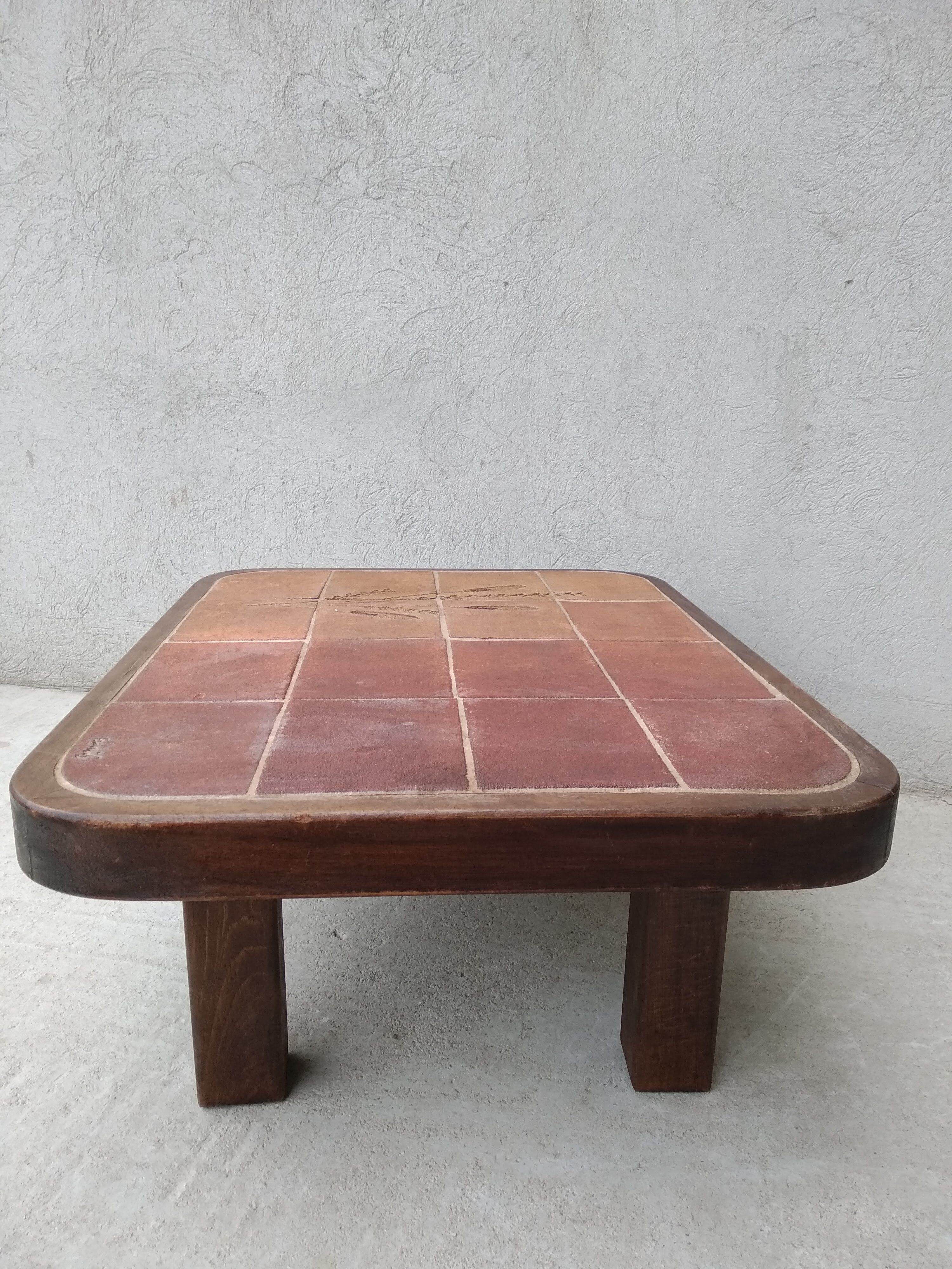 Ceramic coffee table Vallauris Barrois