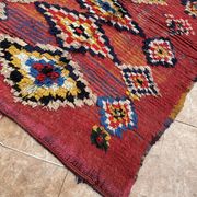 Tapis marocain unique - Tapis Art déco vintage - Tapis Boucharouit
