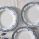 4 assiettes creuses, terre de fer, Saint Amand, modèle Atlantic