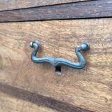 Rustic chest of drawers in solid oak 1950