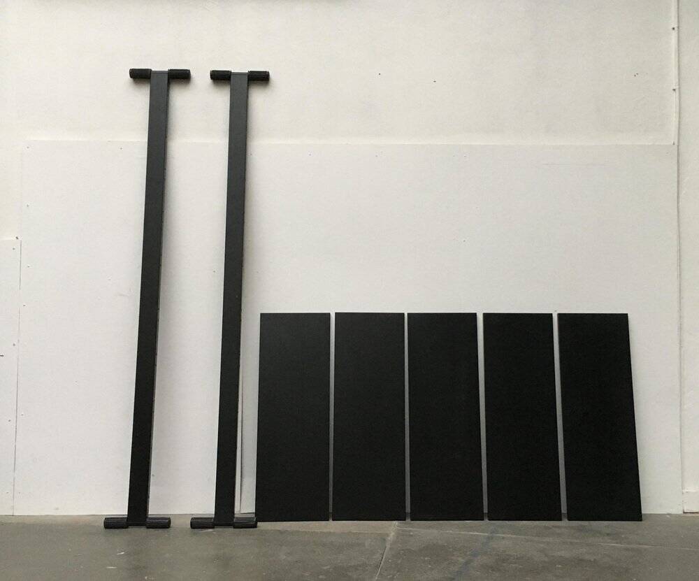 Postmodern Italian graffiti shelf by Rodney Kinsman for Bieffeplast, 1980s.