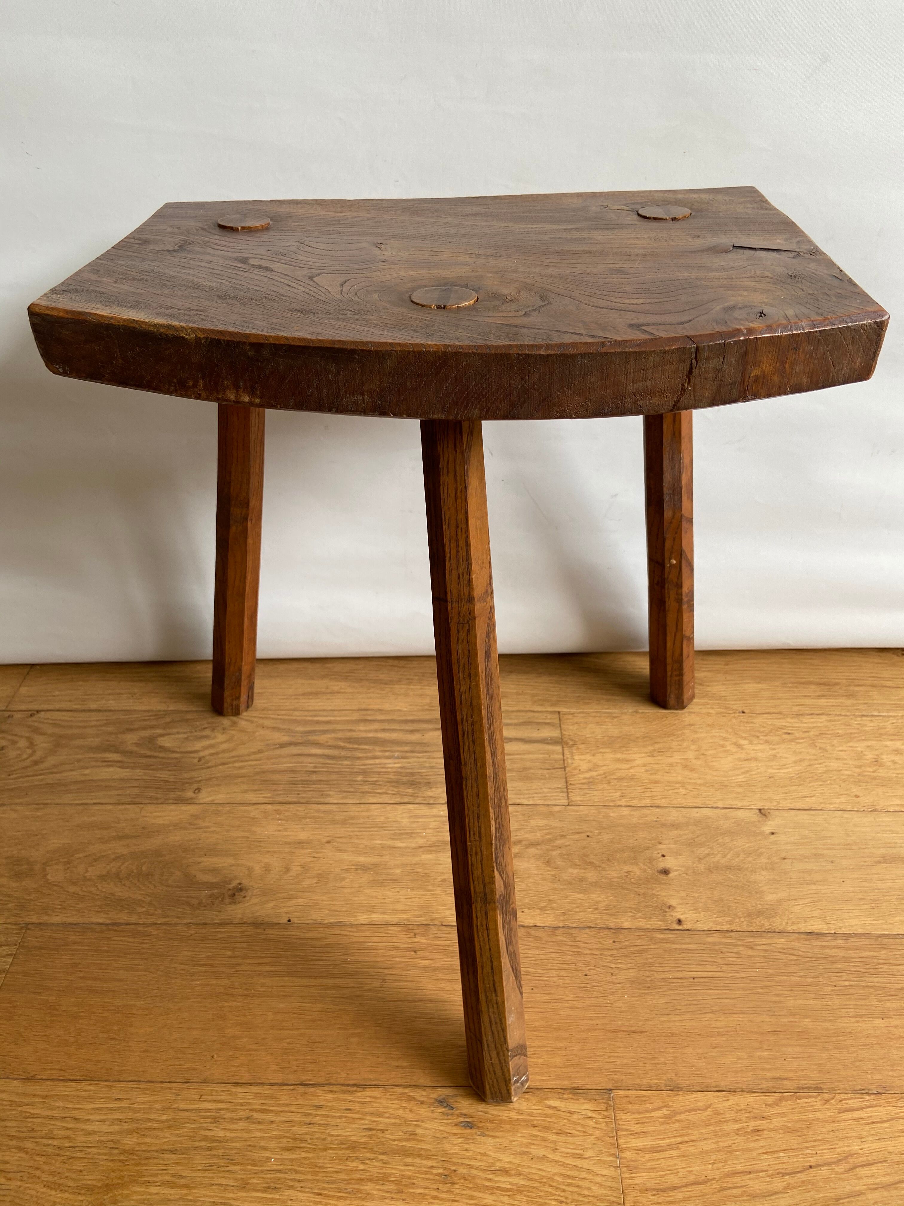 Wooden tripod stool