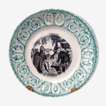 Old Sarreguemine plate