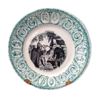 Old Sarreguemine plate