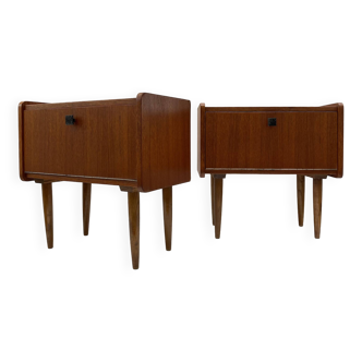 Pair of 60s Scandinavian style bedside tables