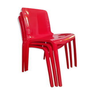 Set of three Tiffany chairs by Marcello Ziliani