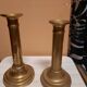 Pair of golden candle holders