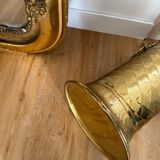 Vintage gold brass umbrella stand