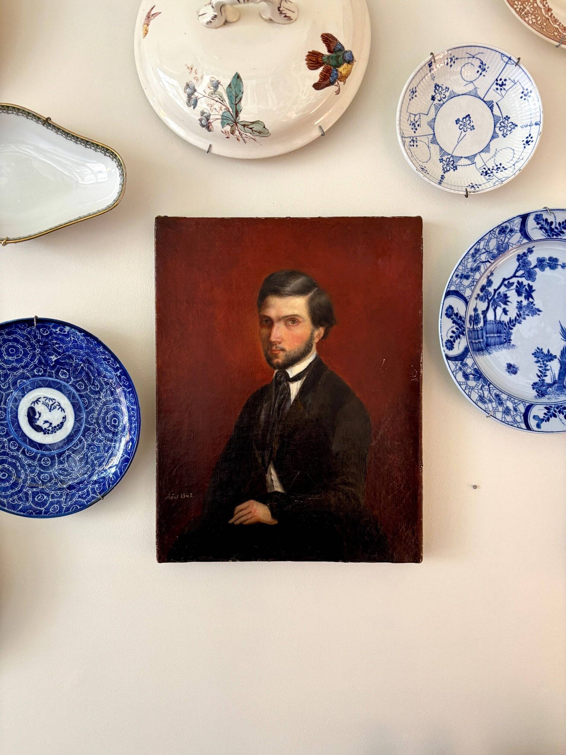 Oil portrait on canvas, 1842