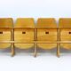Chaises de cinéma vintage de Ton, années 1960, ensemble de 7