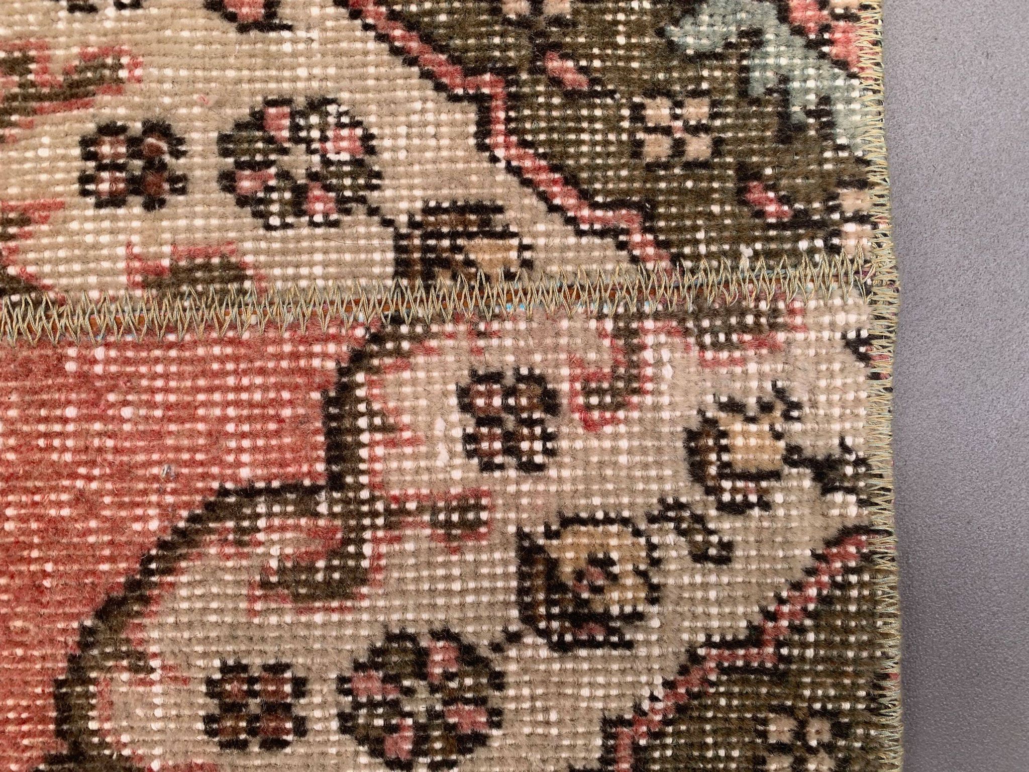 Distressed Turkish Narrow Runner 353x54 cm wool Vintage Tribal Rug