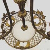 Louis XV style chandelier in bronze and frosted glass 20th century