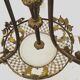 Louis XV style chandelier in bronze and frosted glass 20th century