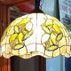 Ancienne suspension vitrail style Art Nouveau