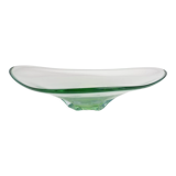 Mid-century art glass big bowl by zelezno borske sklo, 1960's