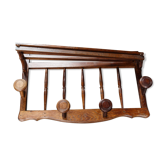 Portemanteau mural vintage en bois brut