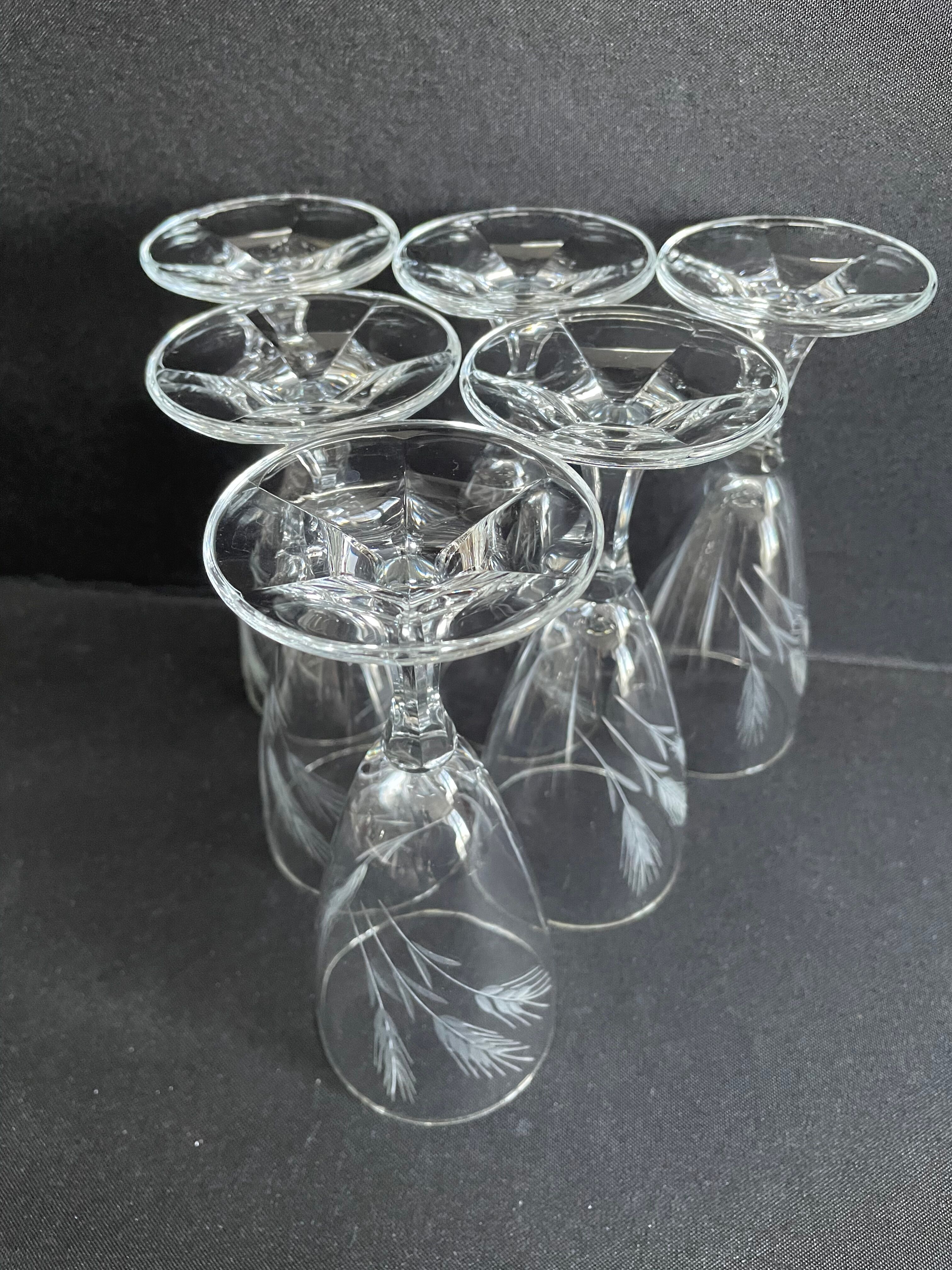 Champagne flutes in cut crystal