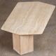 Table basse design vintage travertin