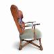 Rare leather and oak wing chair designed by Theo Ruth for Artifort / f 297 from 1949