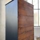 Old black storage window
