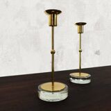 2 Scandinavian candlesticks Gunnar Ander for Ystad Metall 1960