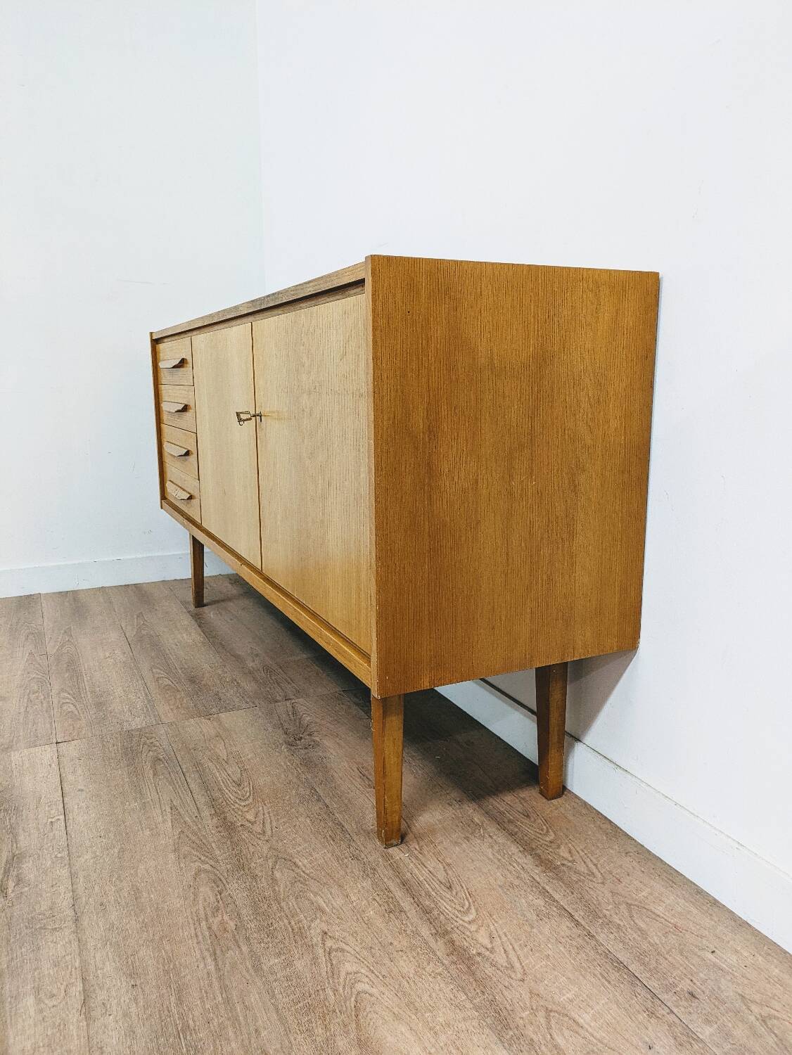 Vintage Scandinavian wooden sideboard