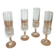 4 cut crystal champagne flutes Rosenthal Studio Linie Line