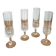 4 cut crystal champagne flutes Rosenthal Studio Linie Line