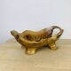 Brutalist olive wood fruit bowl