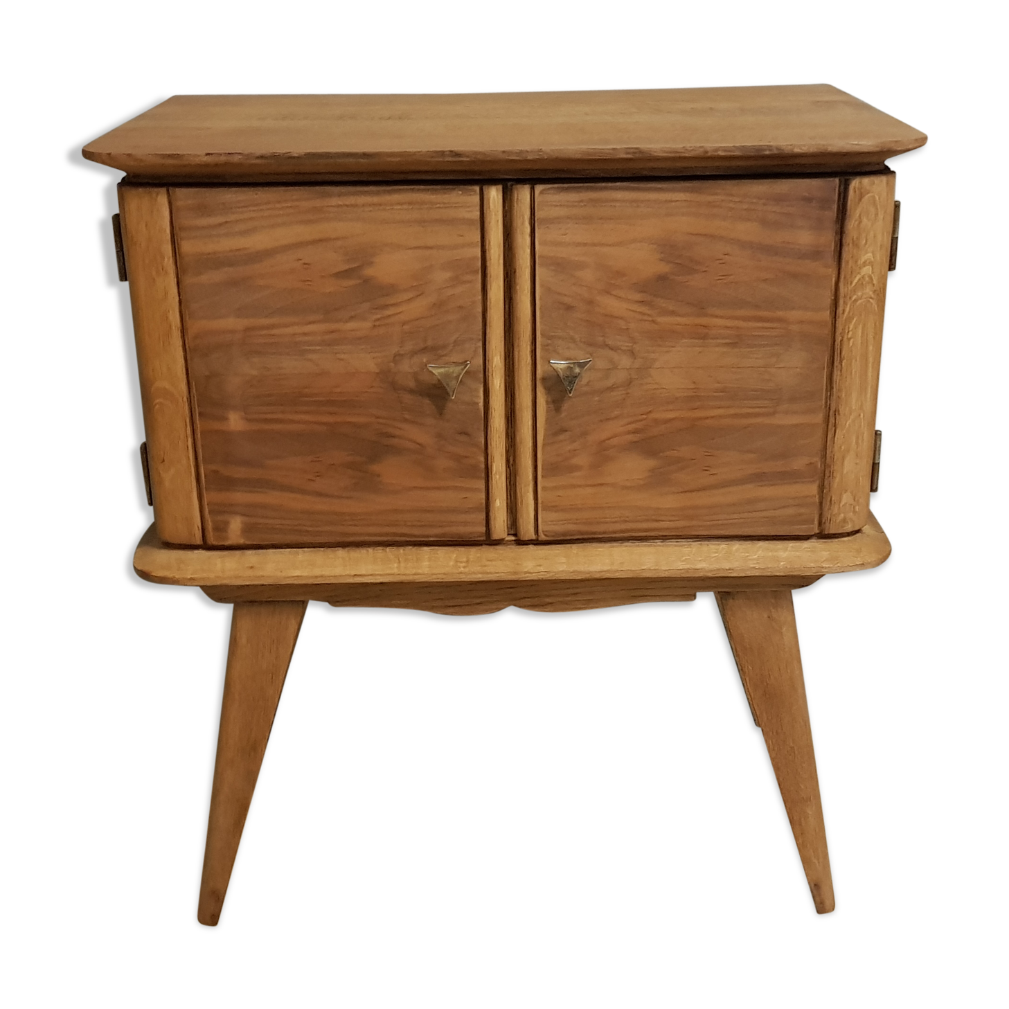 Scandinavian vintage bedside compass feet