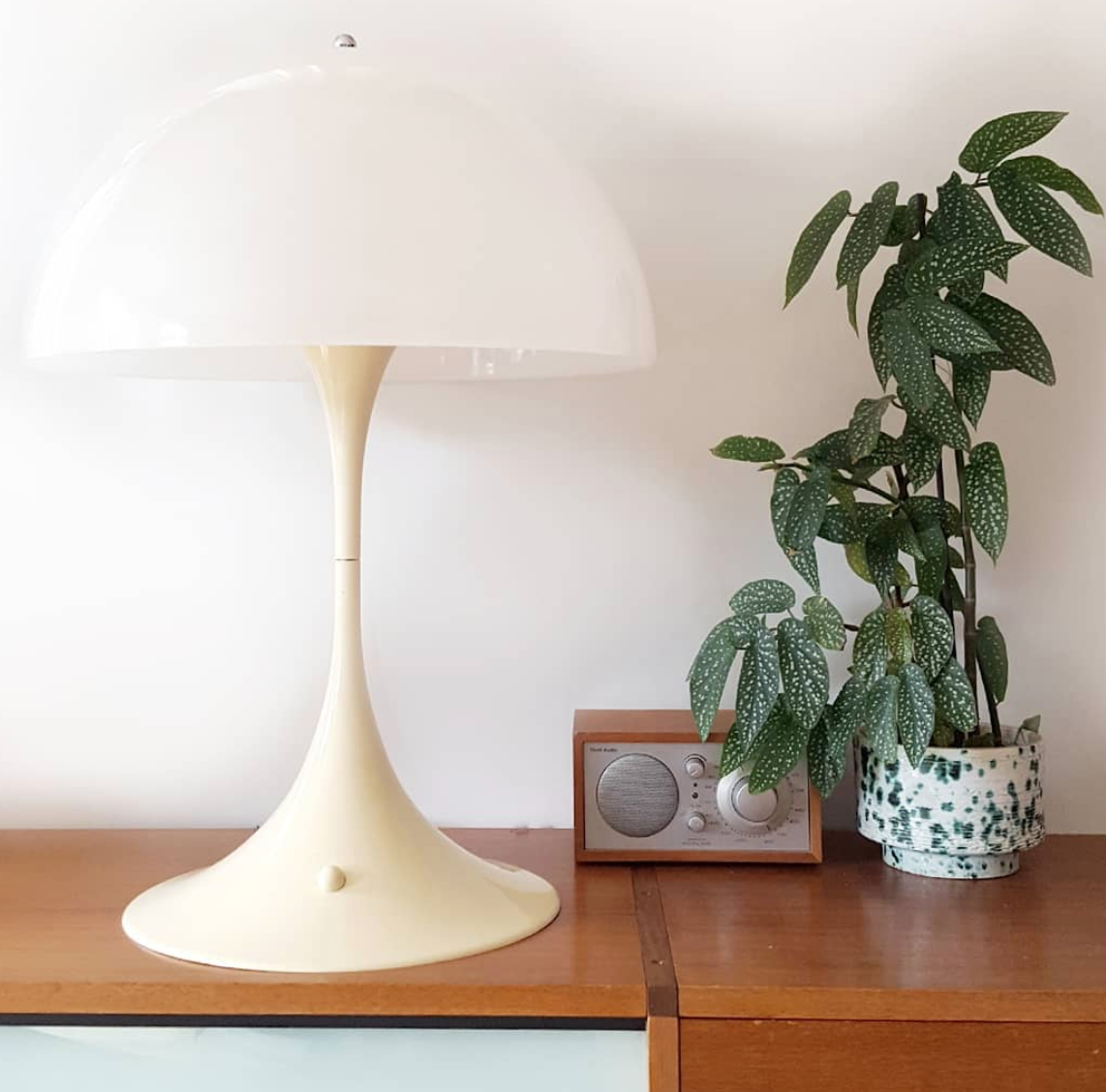 Lampe de table Panthela, Verner Panton, Poulsen des années 70