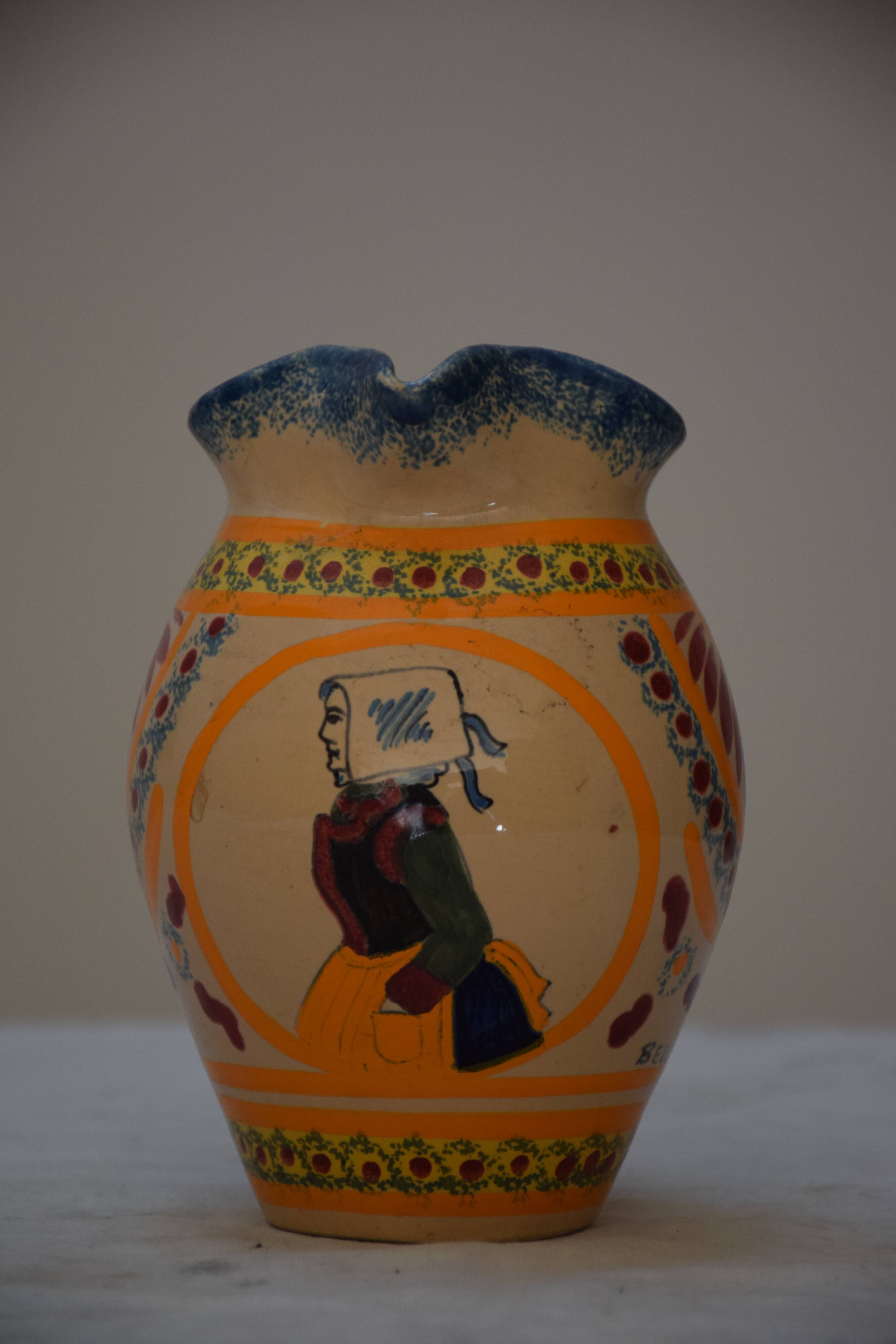 Henriot Quimper earthenware pitcher