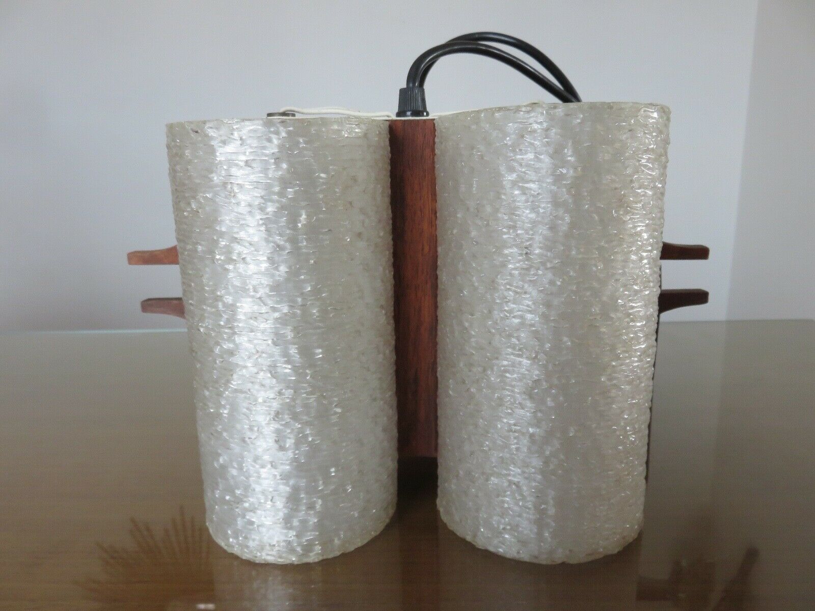 Scandinavian suspension in teak and perspex 60s 70s