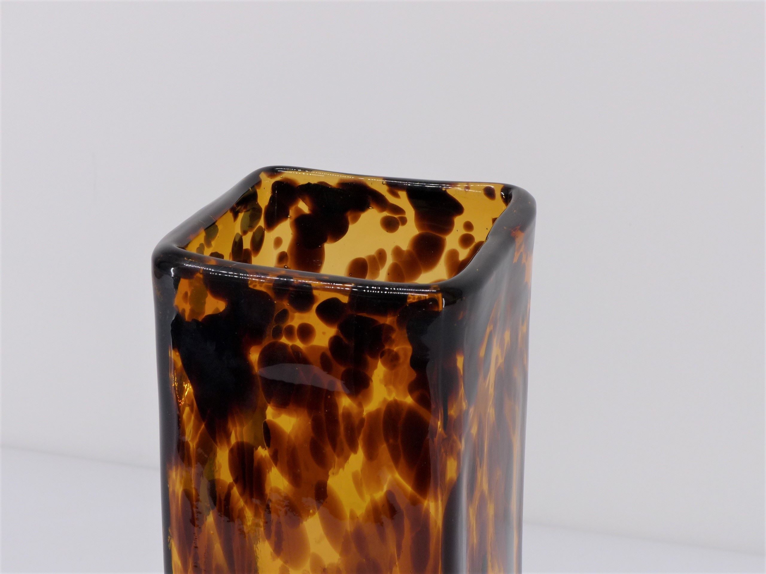 Amber Murano glass vase