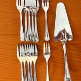 Christofle boréal, 12 cake forks, pie server, cake service with box