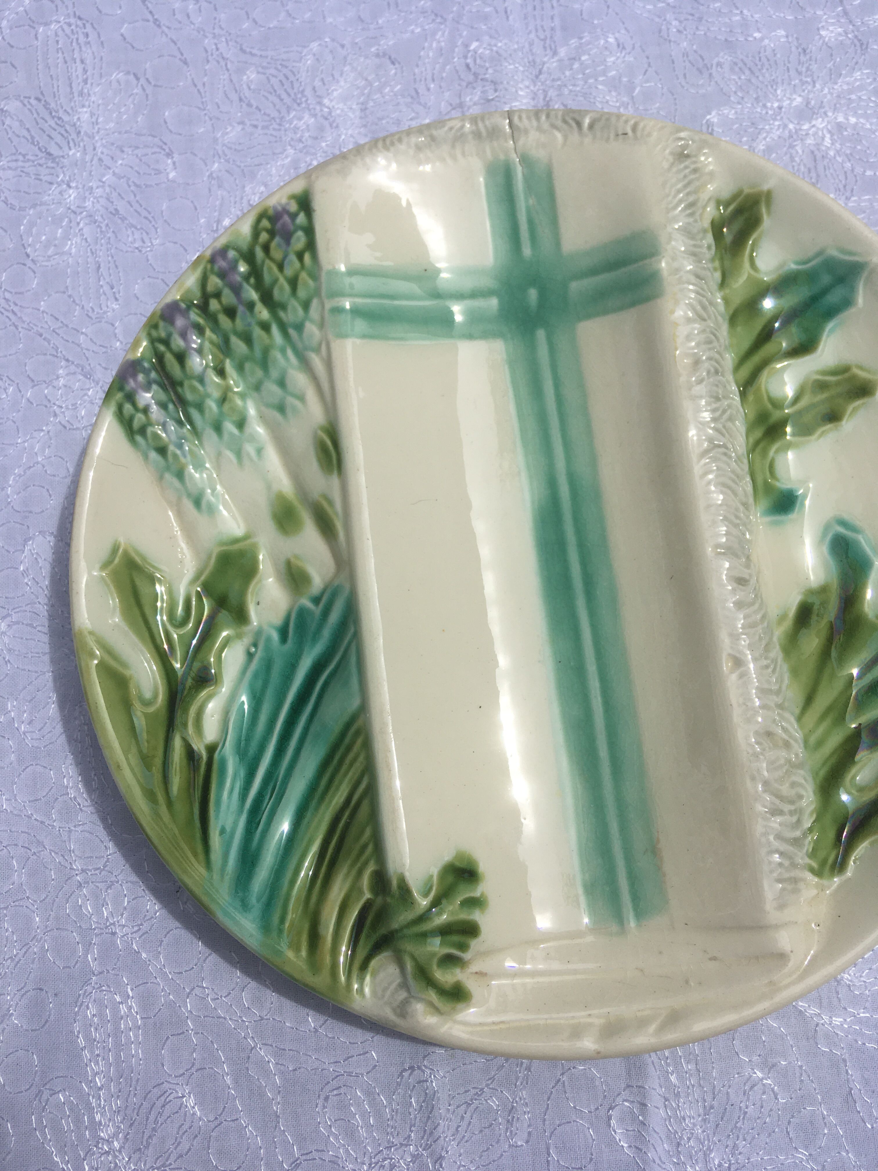 Asparagus plate in dabbling