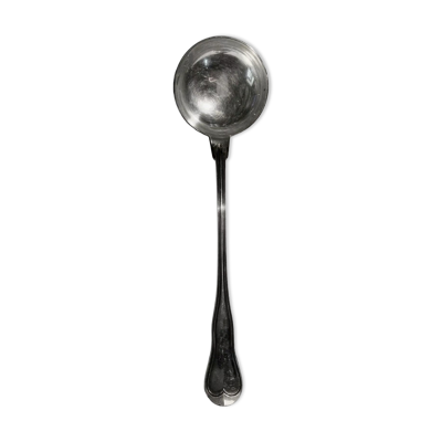 Louche à potage métal argenté signée Christofle modèle art déco