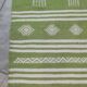Handmade handmade green and white kilim carpet 60x95cm