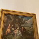 Vintage gilded mirror painting