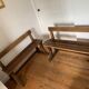 Solid oak school or church bench