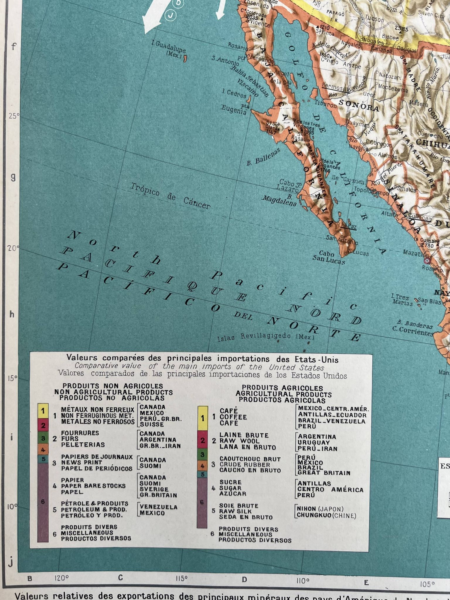 Old map of the United States — Trade routes & Geography | Mexico