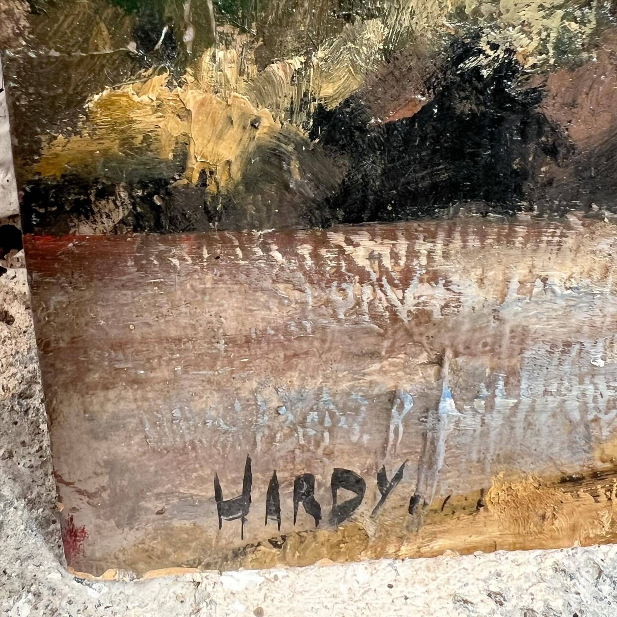 Peinture gabare sur rivière campagne française