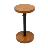Table d’appoint ronde en bois de cerisier art déco, bohême, années 1930