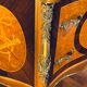 Exquisite Louis XV Style Bombé Commode with Musical Marquetry & Marble