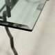 Table ancienne en verre et fer forgé, Italie, XXe siècle