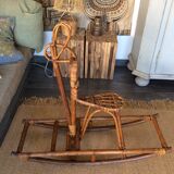 Rattan rocking horse